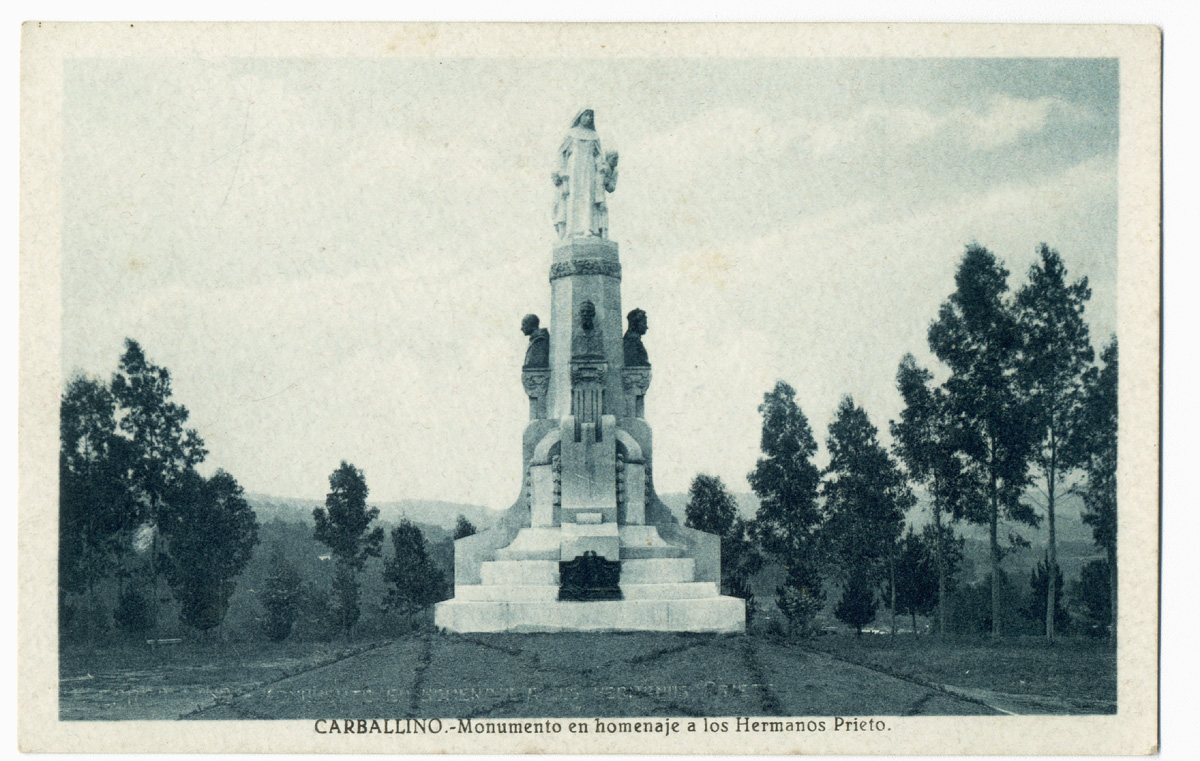 Ampliar: Estatua Irmáns Prieto, Carballiño, 1945